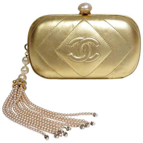 designer white and gold clutch.